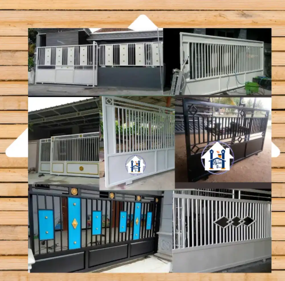 Pintu pagar gerbang,tralis , kanopi minimalis modern