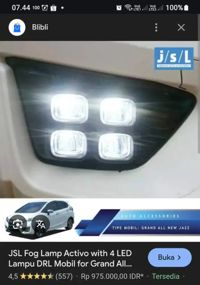 Foglamp Lampu Kabut Led Honda Jazz Jaz Gk5 2014 sampai 2017 variasi