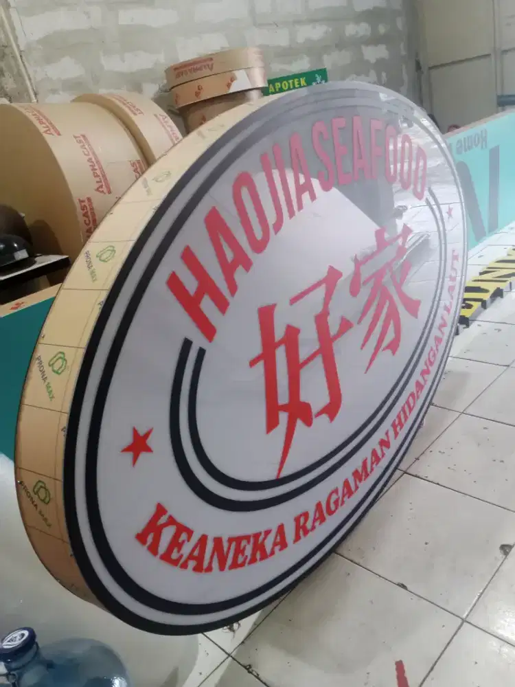 NEON BOX BAHAN FULL AKRILIK