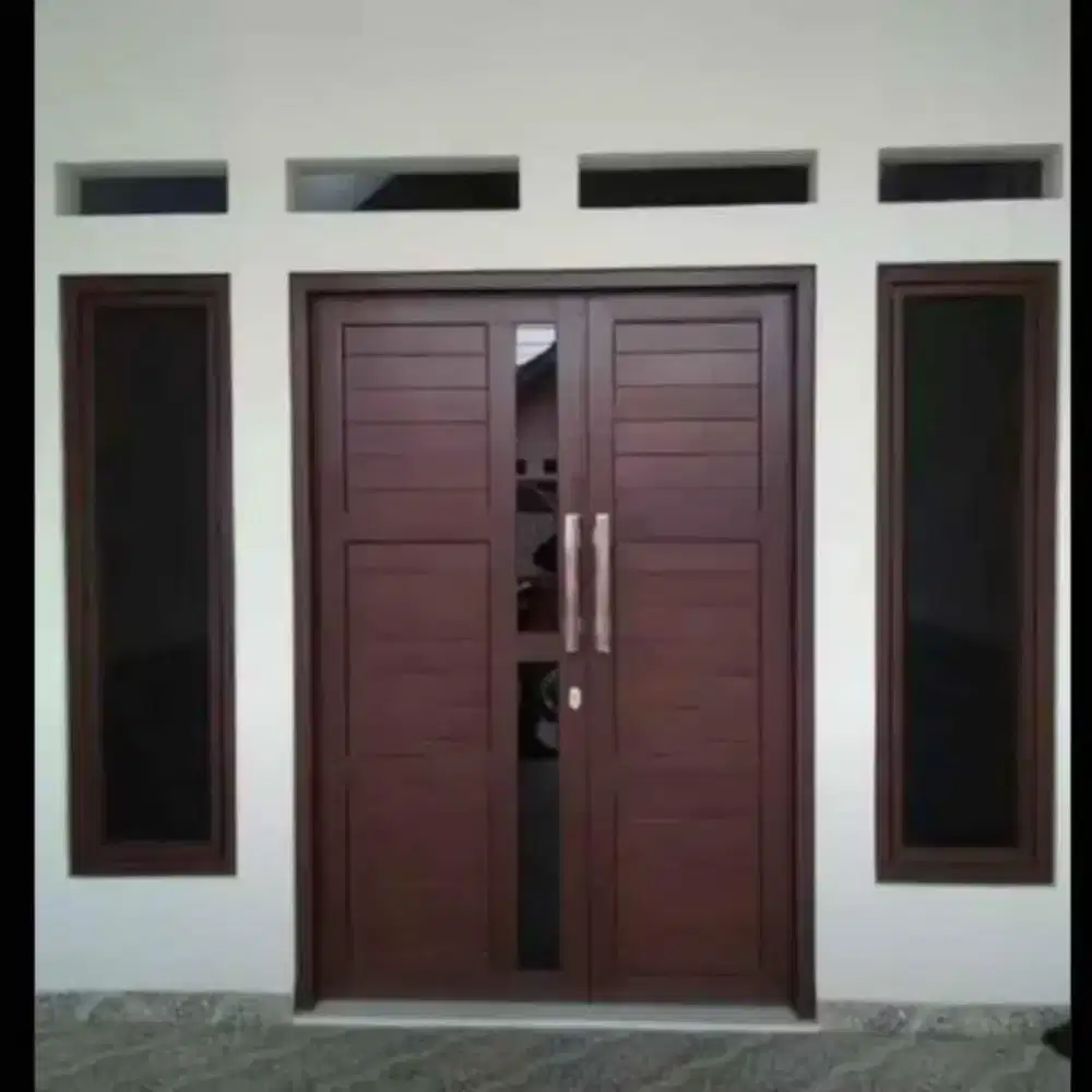 Jual kusen pintu satu dan pintu dua dari bahan aluminium dan kayu