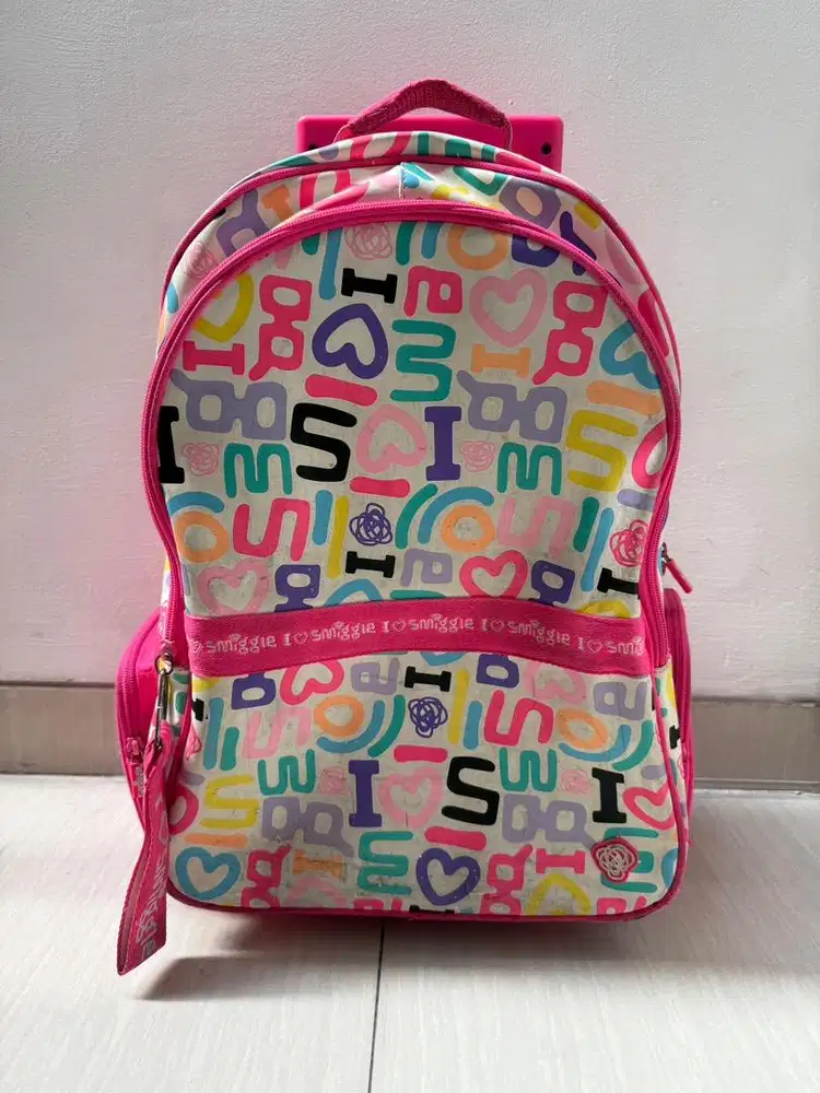 Tas smiggle preloved / Tas roda sekolah anak / Koper travelling