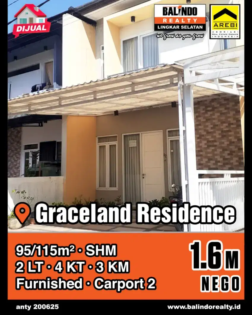 Rumah Full Furnished Graceland Residence AH Nasution