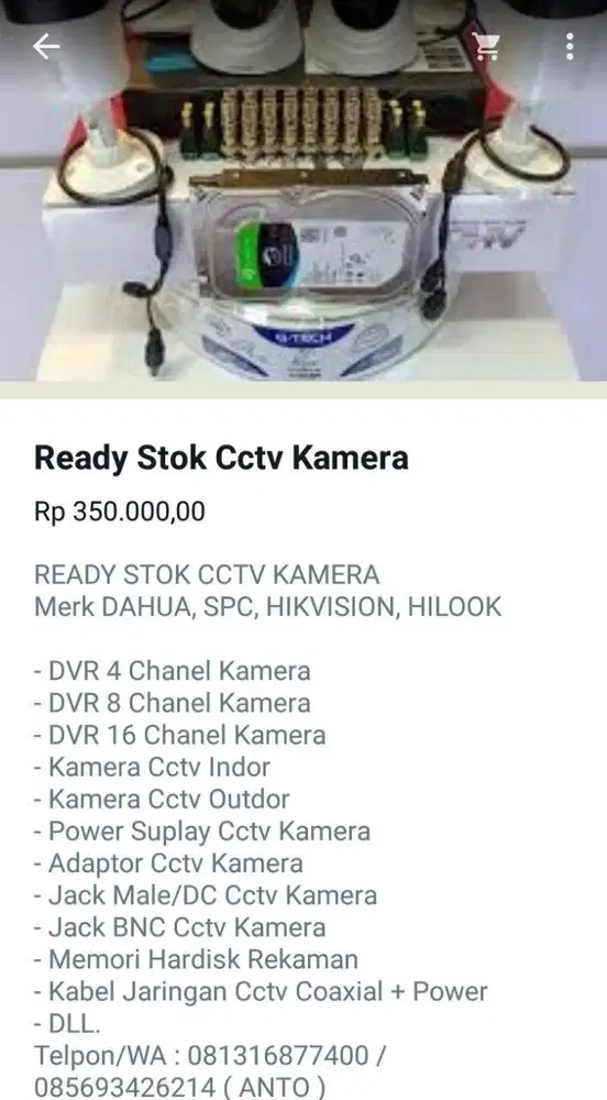 Service cctv kamera di serpong,bsd,alam sutera, taman tekno,bintaro
