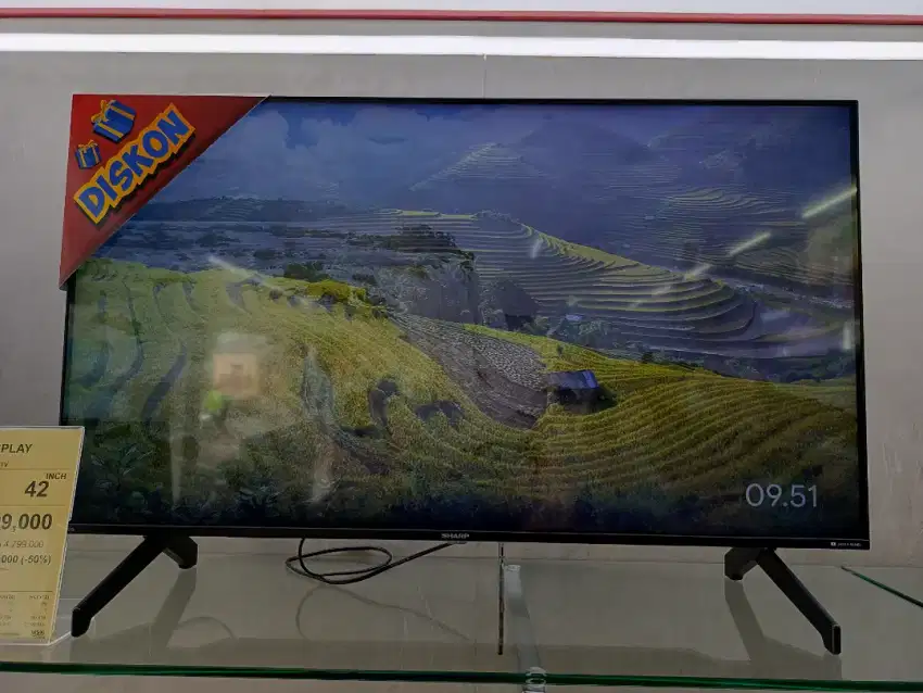 TV ANDROID 42INCH SHARP (BARANG DISPLAY) CICILAN TANPA DP