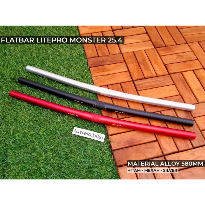 Stang Flatbar Litepro Monster 25.4 Alloy 580mm Seli MTB Commuter