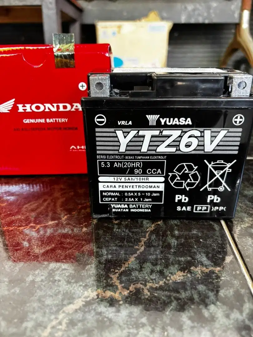 Aki Motor Honda Yuasa YTZ6V