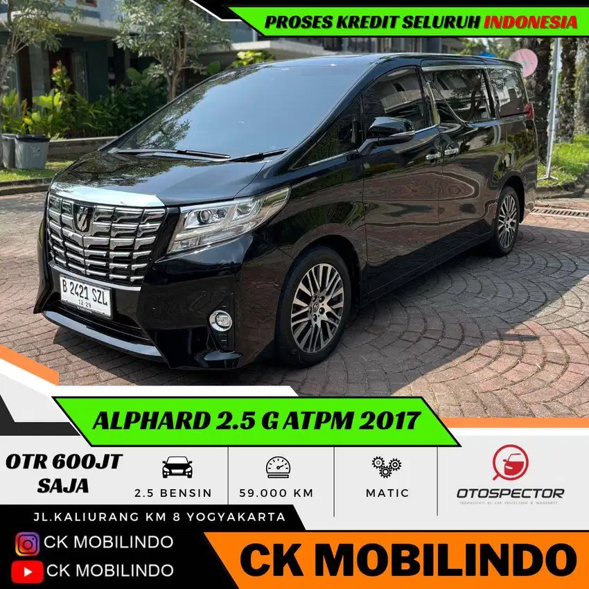 (Km59rb) Toyota Alphard G ATPM 2017 ISTIMEWA Bisa Kredit