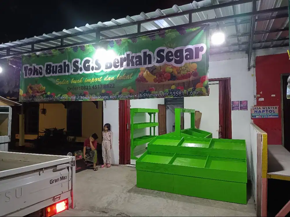 rak display buah dan sayur