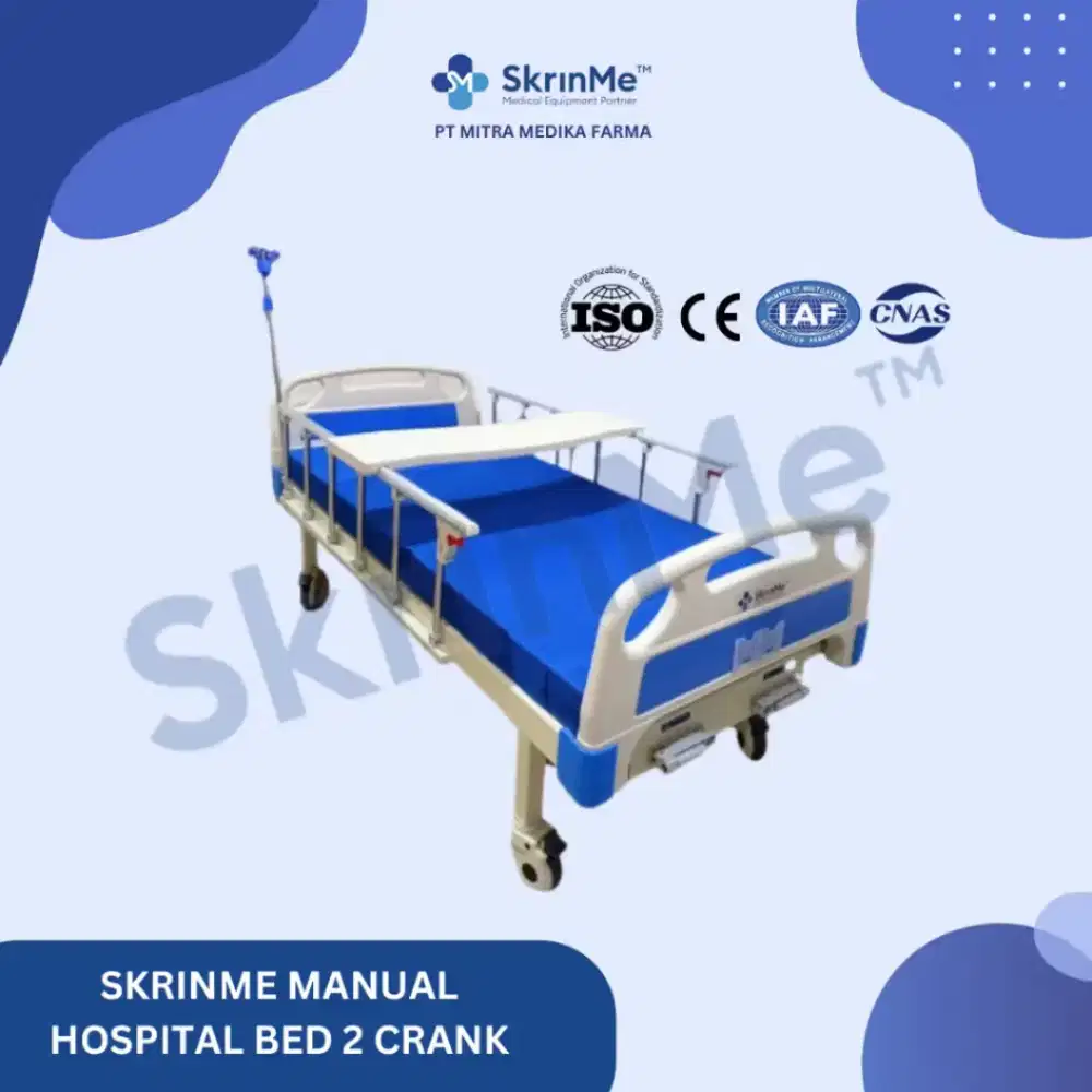SkrinMe tempat tidur pasien / bed pasien / hospital bed manual 2 crank