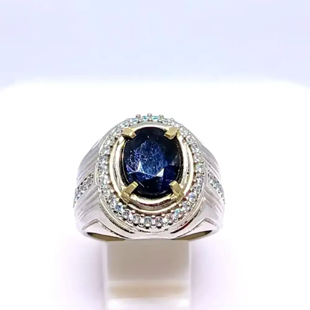 2 Natural blue safir corondum bacan ruby emerald pirus garnet perak