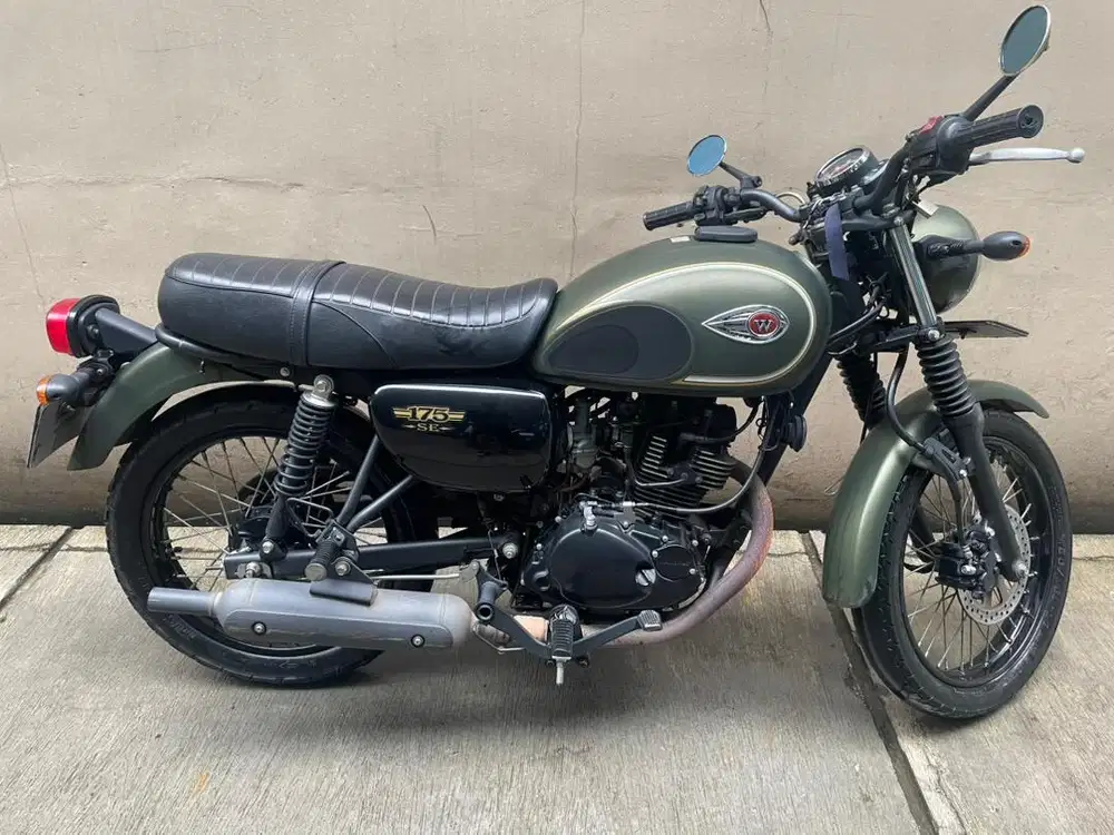 Dijual Kawasaki W175 SE 2018 - Hijau Doff (Plat D Bandung)