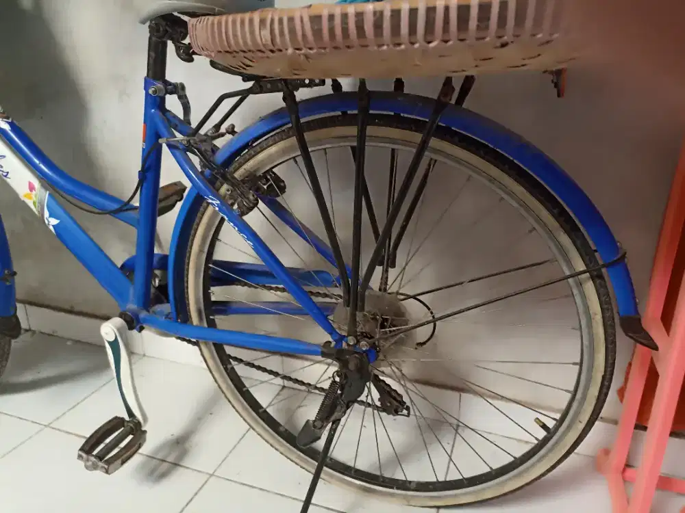 sepeda Versailles warna Putih biru (