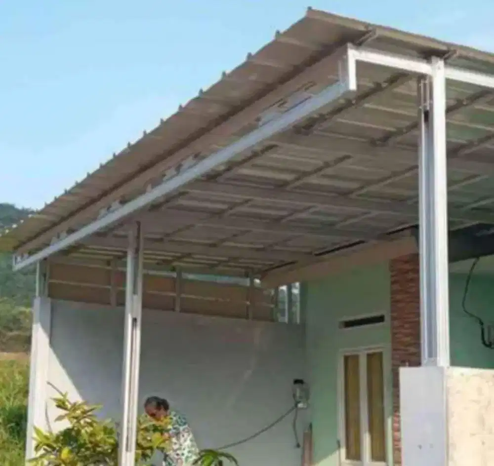Melayani pemasangan kanopi atap baja ringan terpasang