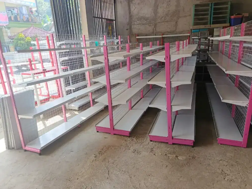 Rak toko minimarket bekas murah