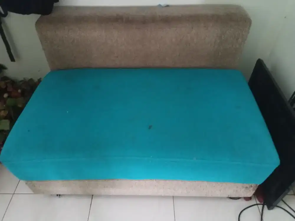 Sofa biru second 2 seat