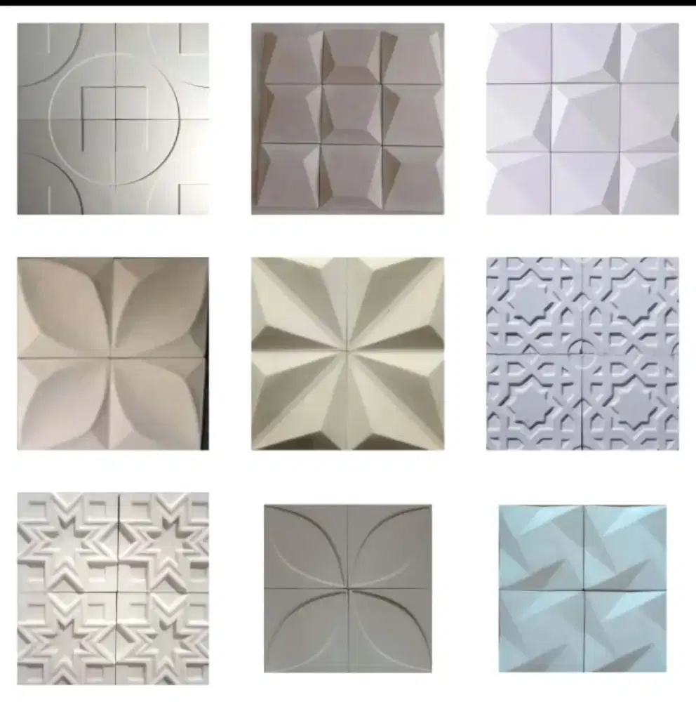 Walpanel beton ornamen dinding 3d