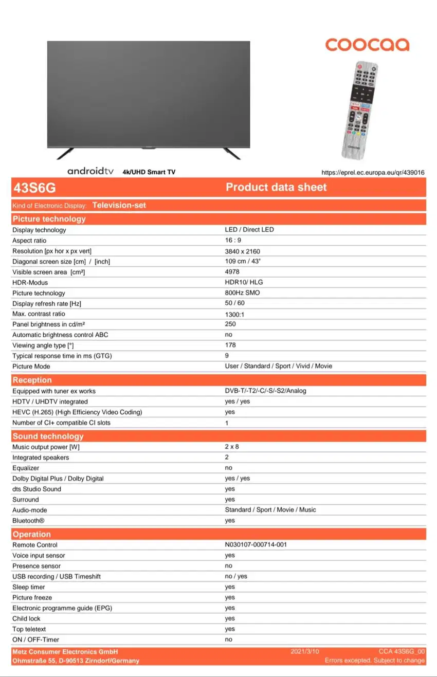Jual cepat 1 unit Smart TV