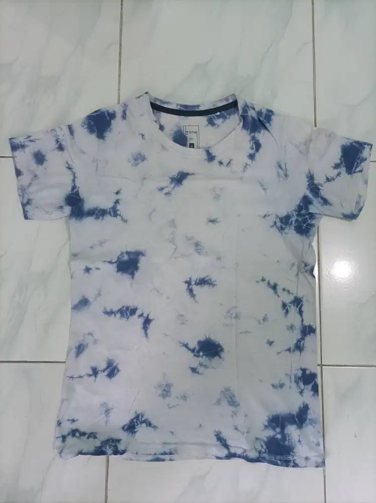 Kaos Lengan Pendek Pria - Putih Biru