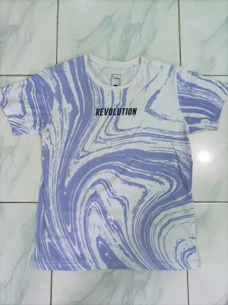 Kaos Lengan Pendek Pria - Putih Ungu