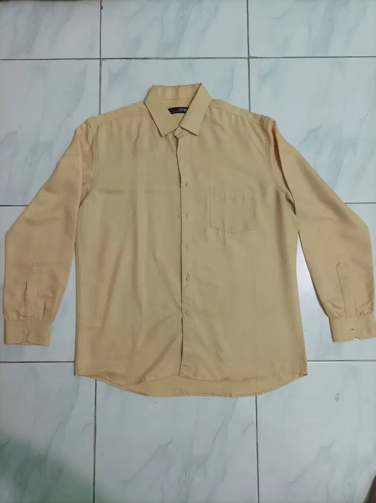Kemeja Lengan Panjang Pria - Kuning