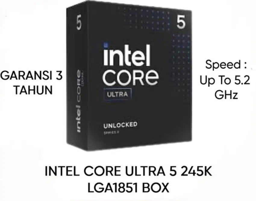 Intel Core Ultra 5 Socket LGA 1851 baru, ori begaransi resmi