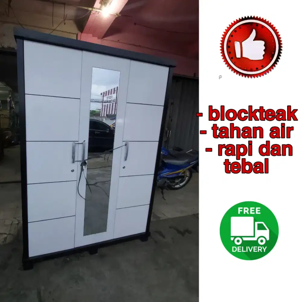 Lemari minimalis 3 p bloktik tahan air