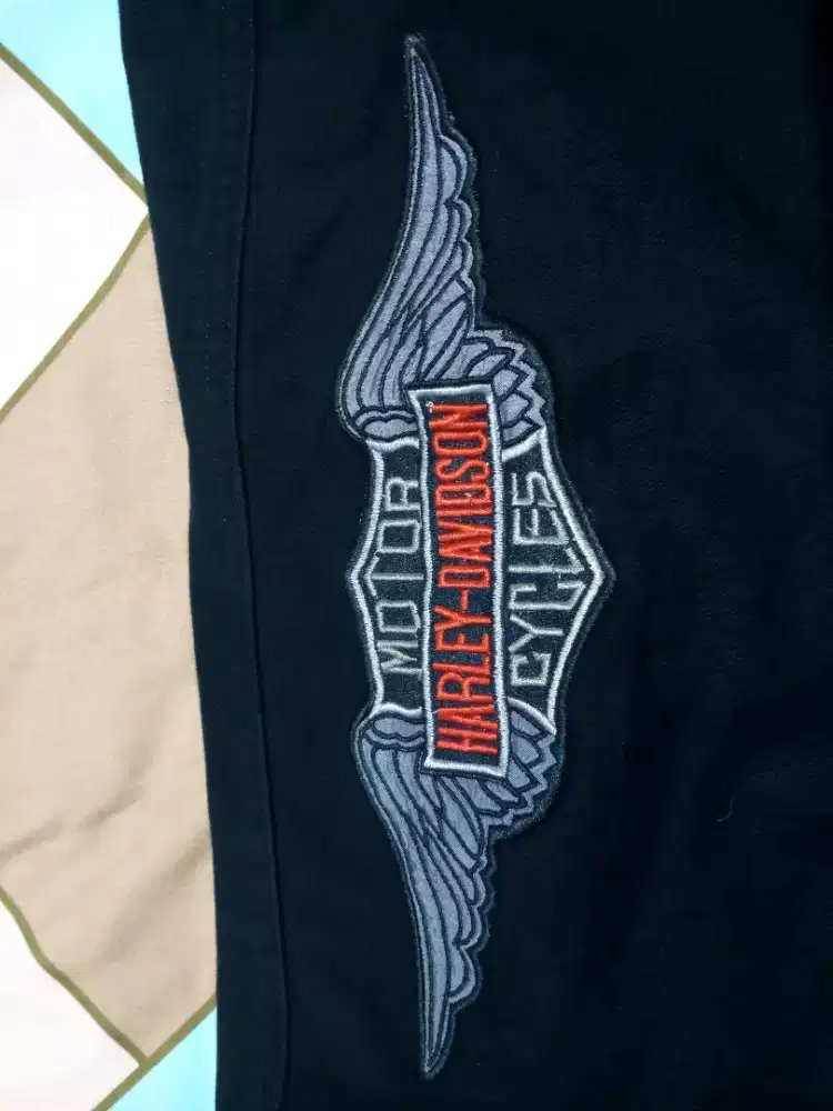 HD Harley Davidson Denim Shirt Ori Gucci Lv Vuitton Jam Fred Burberry