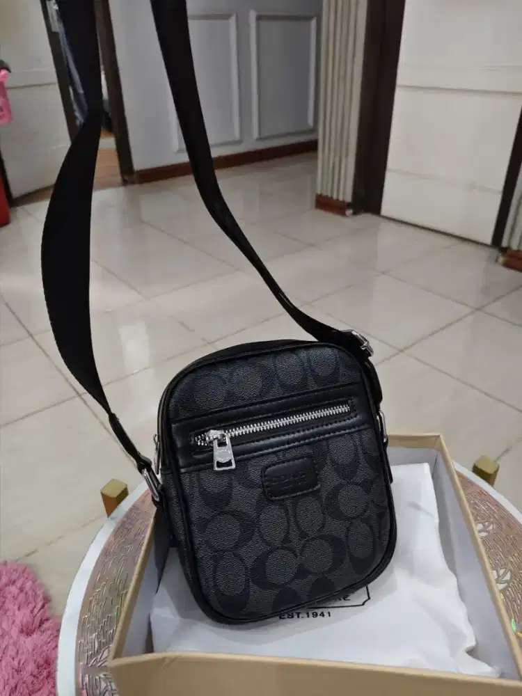 Tas Selempang kulit Asli Tebal motif Coc