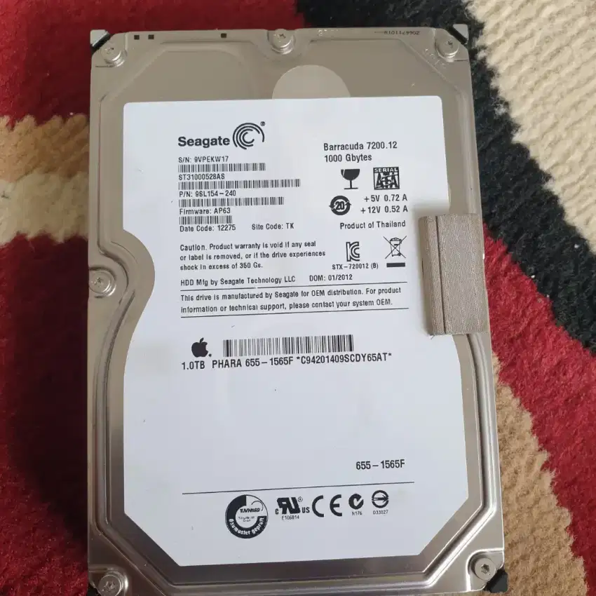 Hardisk seagate barracuda 1 tb
