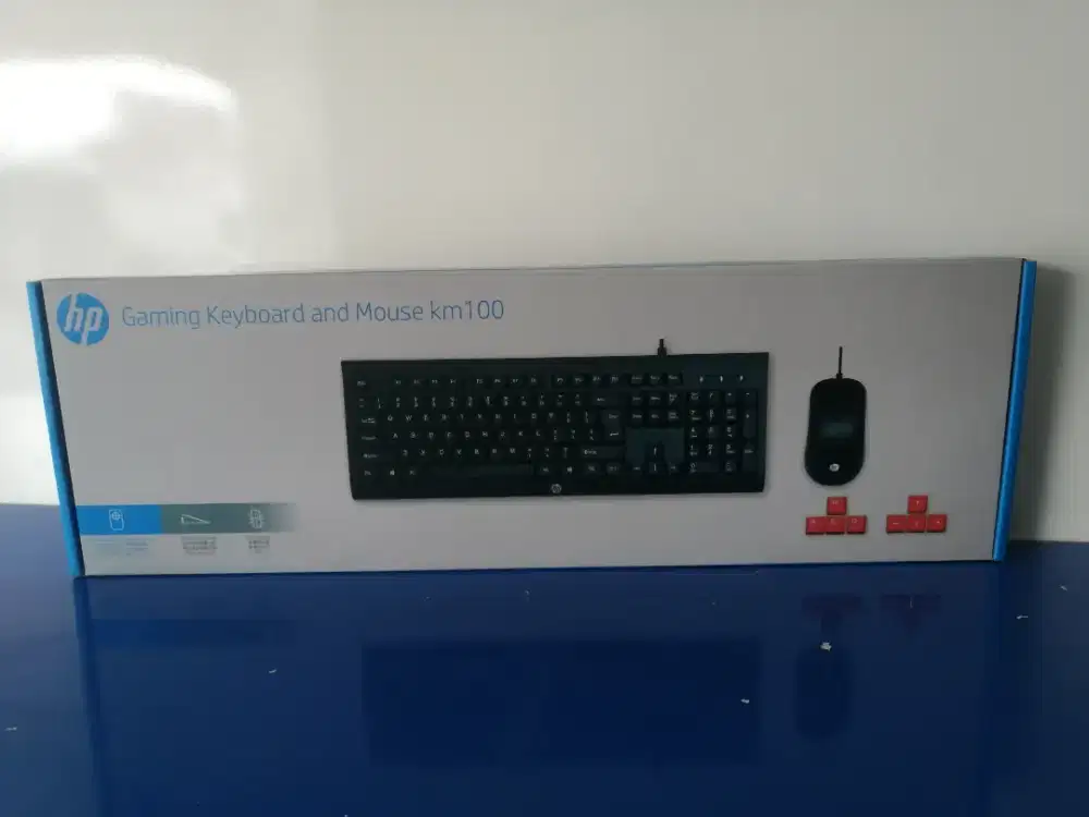 (Tanpa dus) Keyboard Mouse Gaming HP KM100 tanpa dus