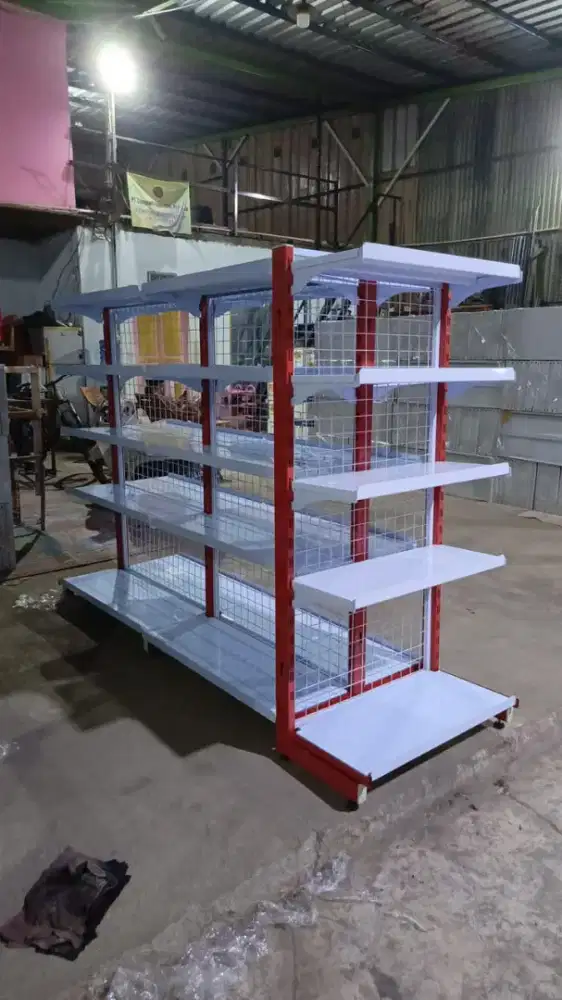 PERLENGKAPAN RAK GONDOLA UNTUK TOKO BARU