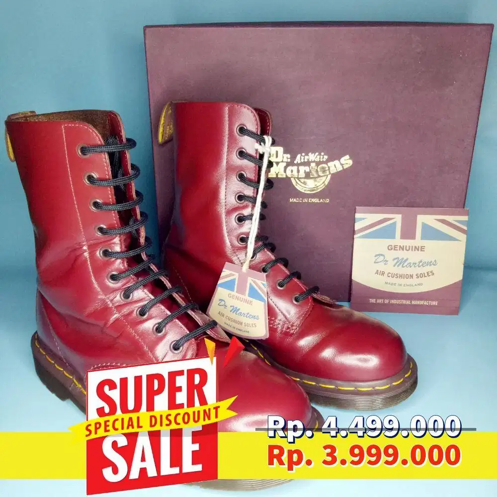 dr martens 1490 Vintage Oxblood (Made In England) Authentic/Original
