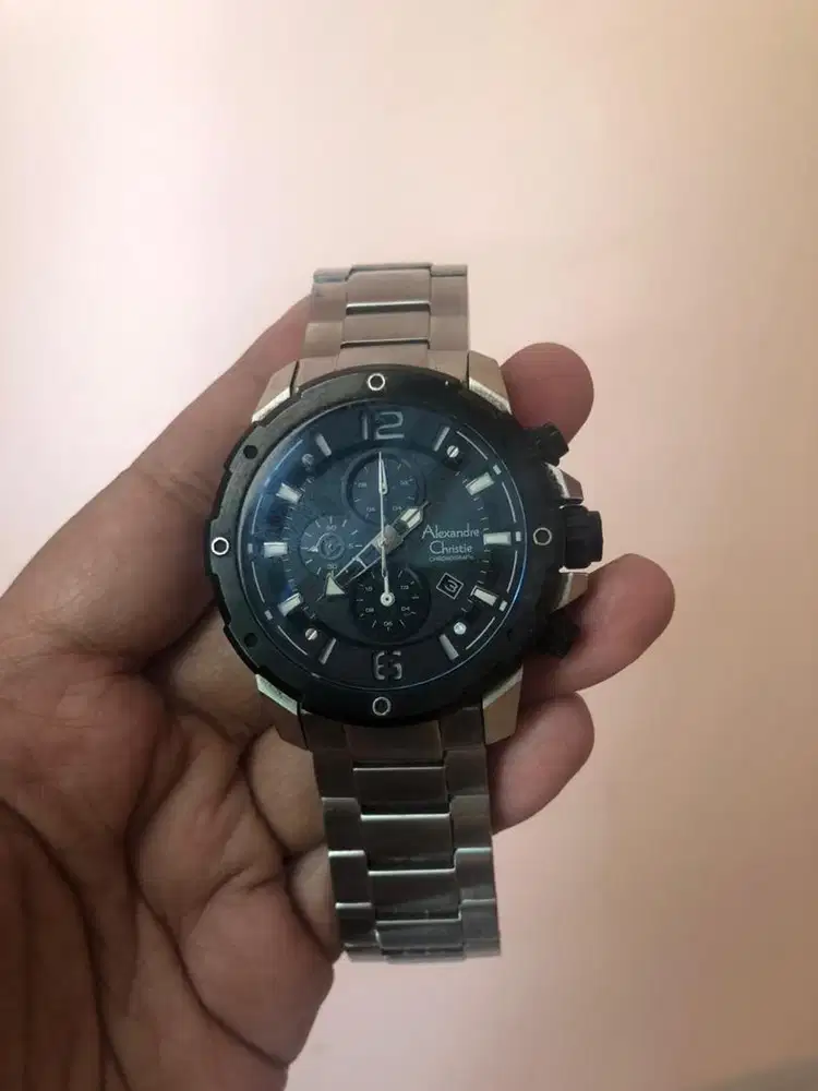 Jam Tangan Alexandre Christie AC 6410 Silver Black