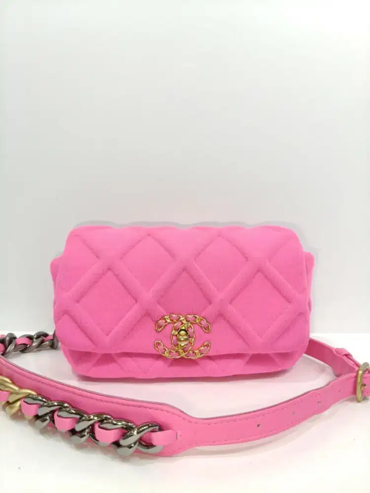 TAS CHANEL PINK JERSEY
