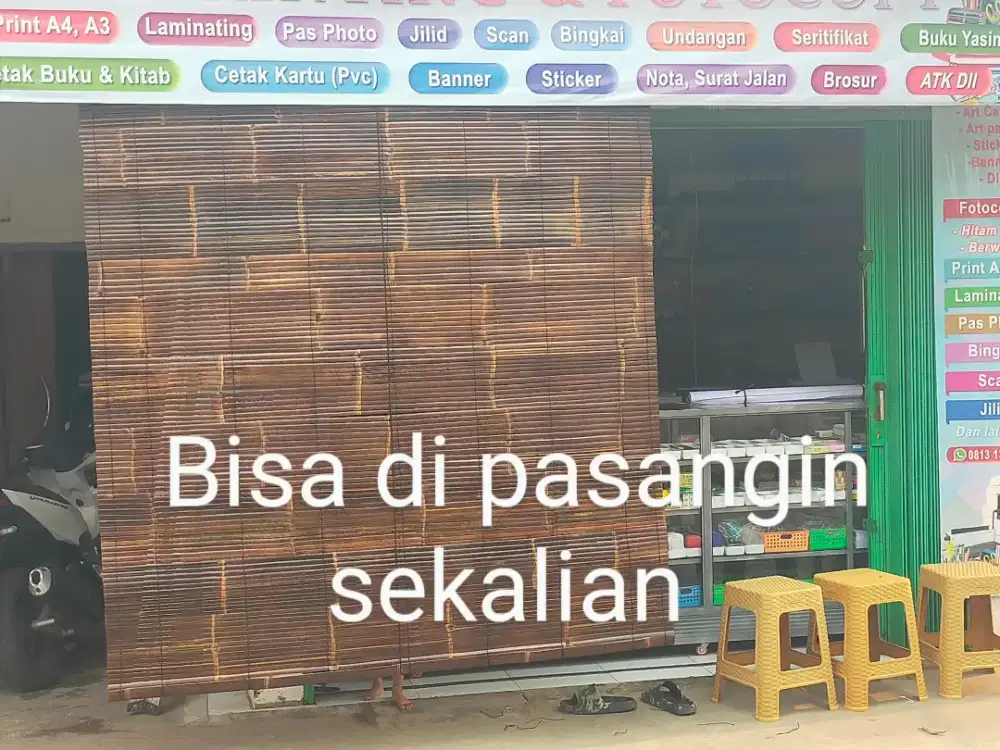 Krey tirai bambu hitam