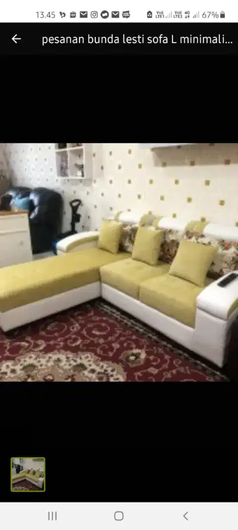 Sofa minimalis/Sofa L santai/Sofa Custom/Sofa L
