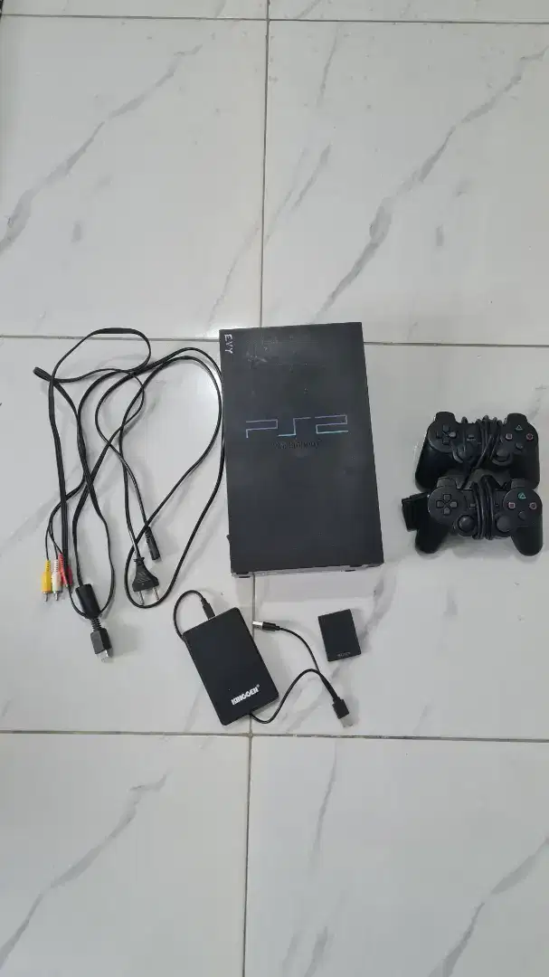 Di Jual Ps2 Fullset dengan Stick + Hardisk full game 200++ game