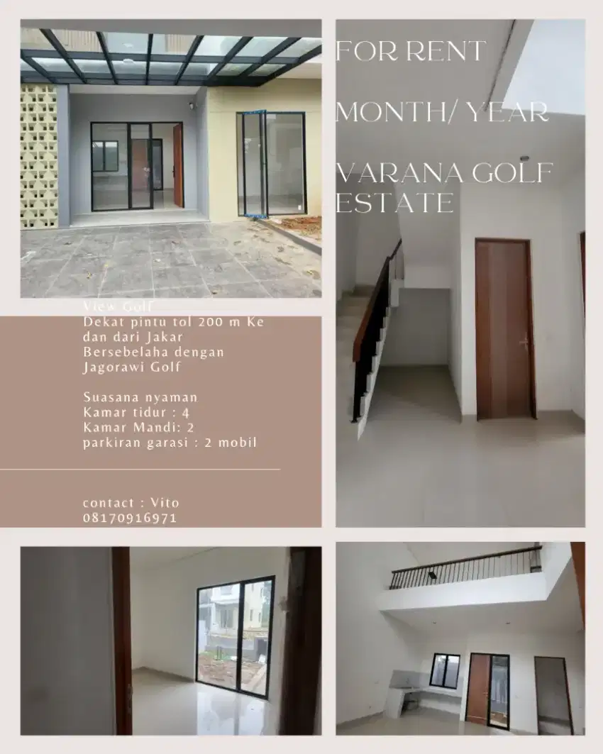 disewakan Rumah view lapangan Golf Jagorawi