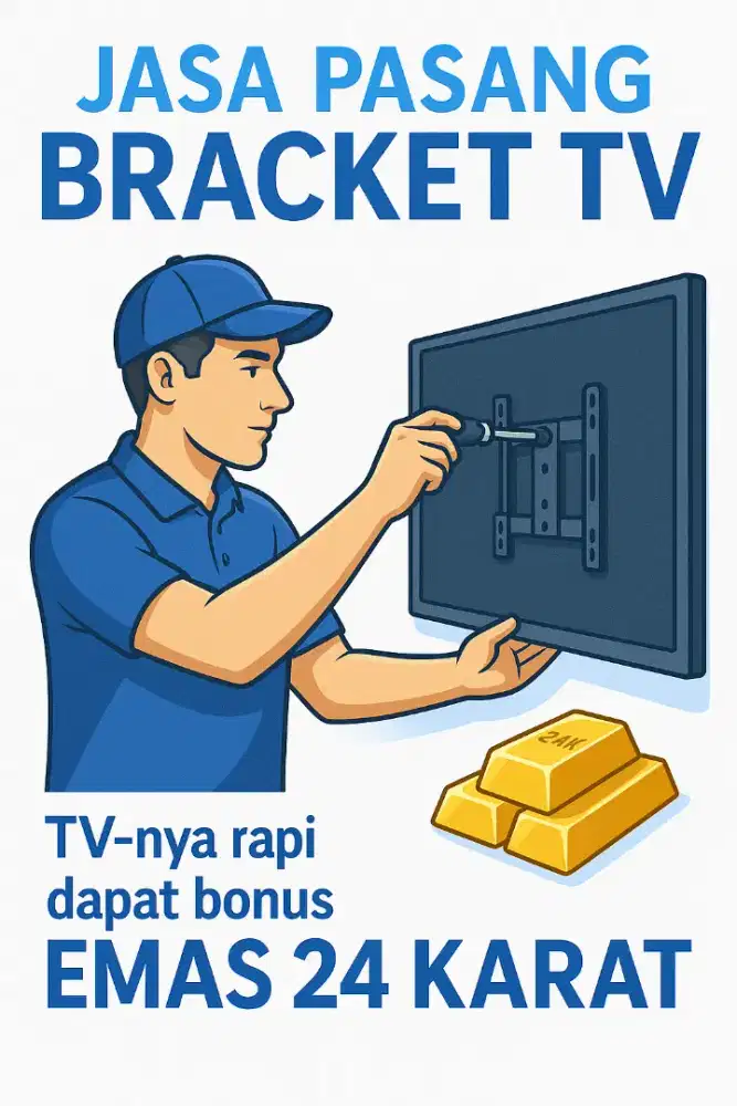 PAKET  BRACKET  TV + PASANG -  KOKOH - RAPI - KUAT - AMAN,GARANSI 1 TH