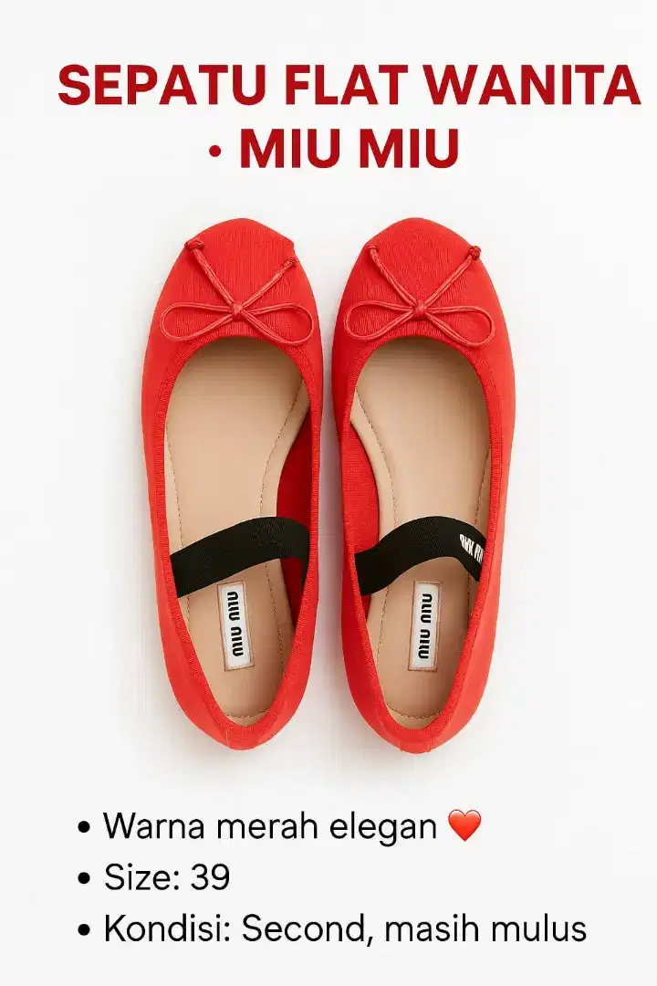 Sepatu flat Miu miu
