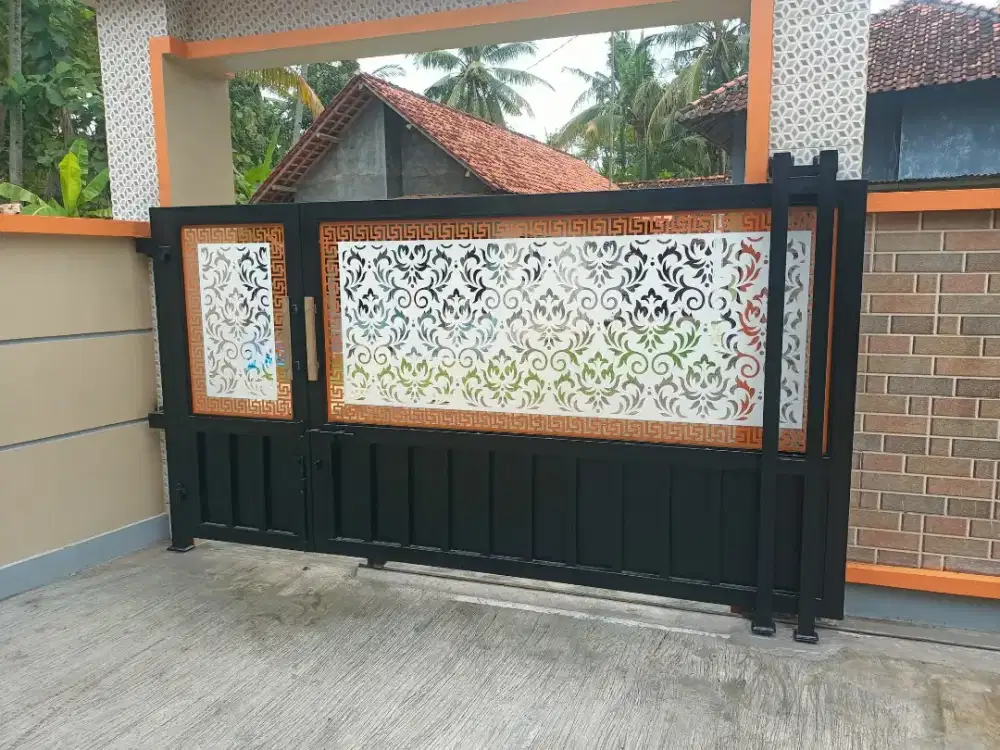 Pintu pagar laser cutting mewah
