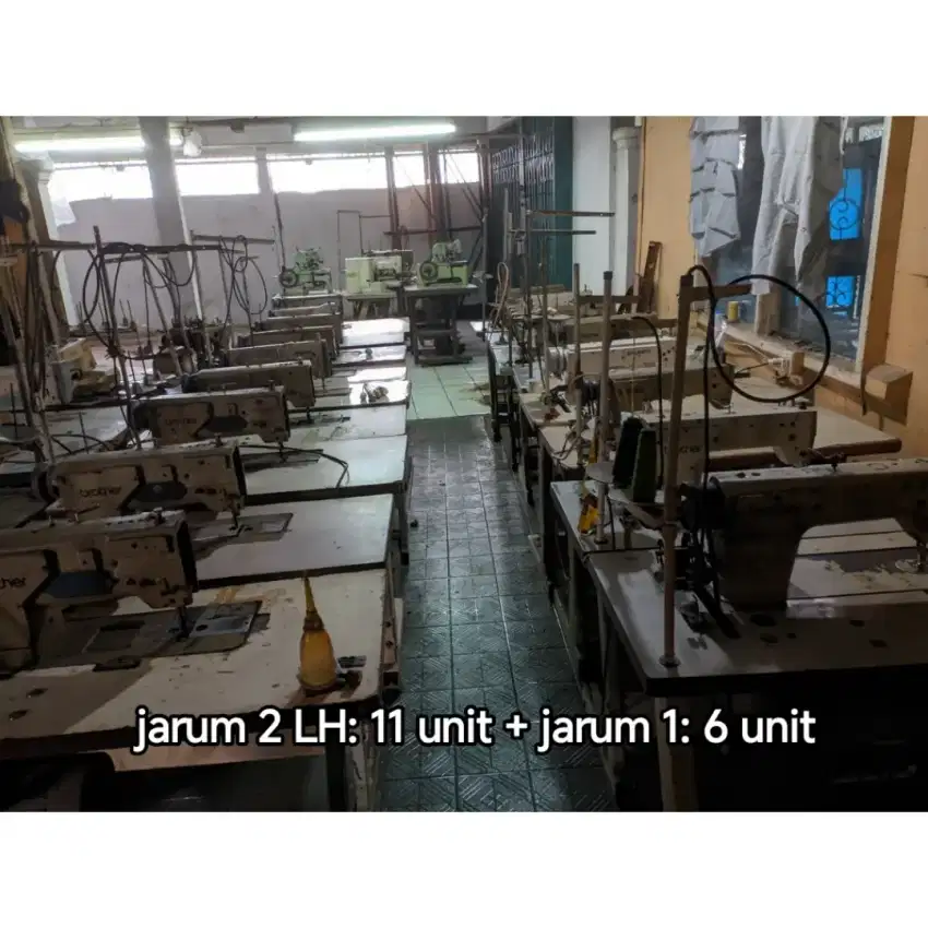 Mesin jahit jarum 2 LH dan mesin jahit jarum 1