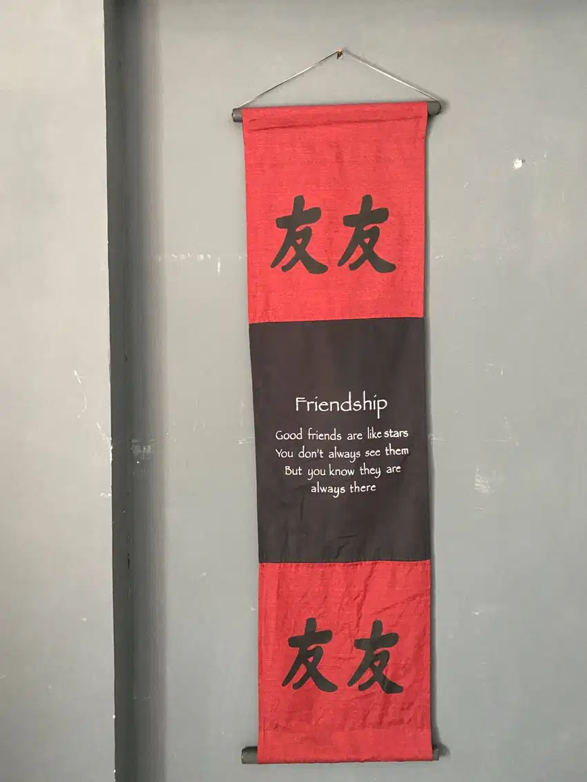 Lukisan Quotes Bahan Kain 4 Pcs, Mulus