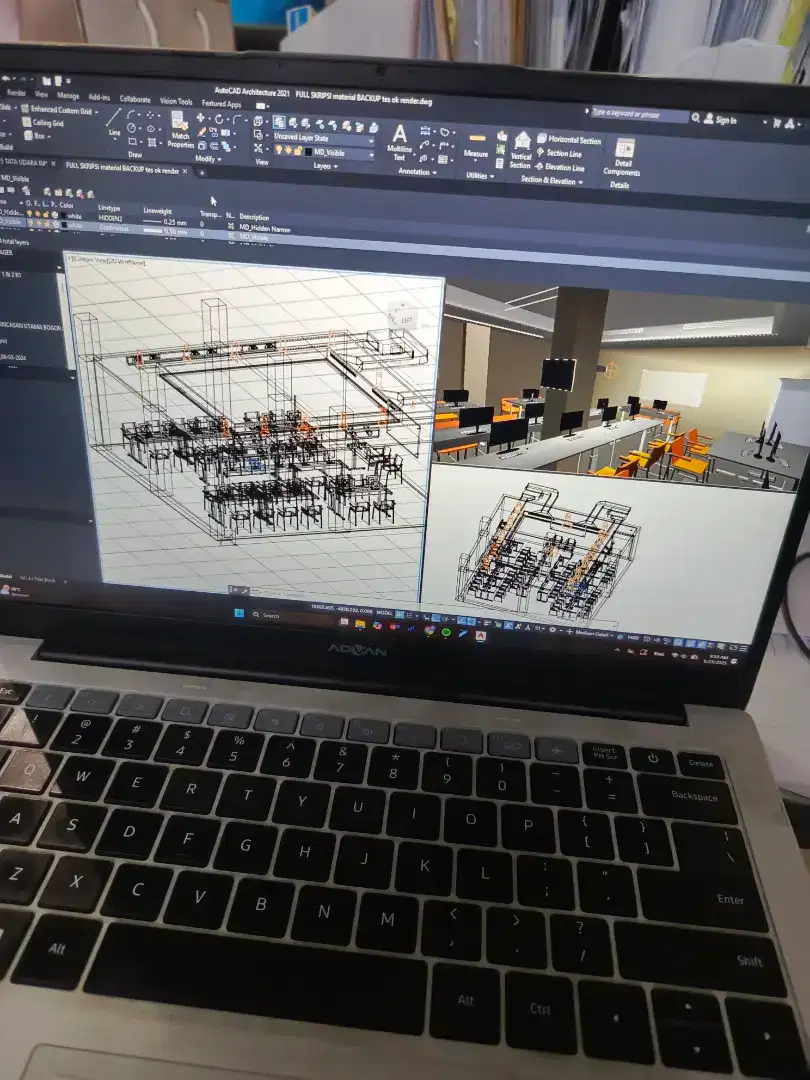 Belajar Autocad full 2D,3D,Rendering