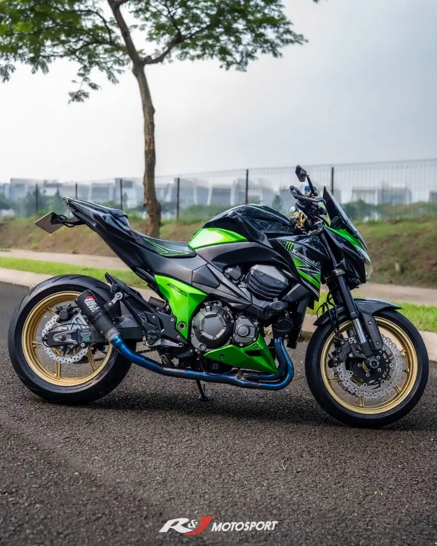 Kawasaki Z800 nik 2013 Warna Hijau Knalpot Rockvan FS The Best Unit