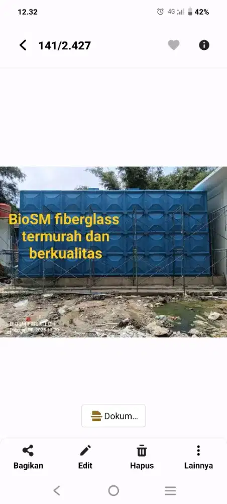 Panel tank Rooftank frp