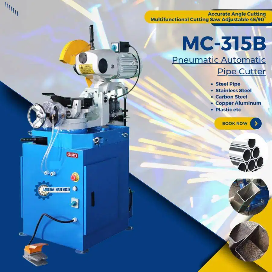 Mesin Potong Pipa Besi Pneumatic MC-315B - Circular Saw Pipe Cutting