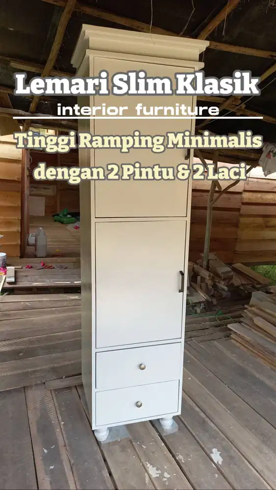 LEMARI SUDUT MINIMALIS /LEMARI HIAS RAMPING MINIMALIS