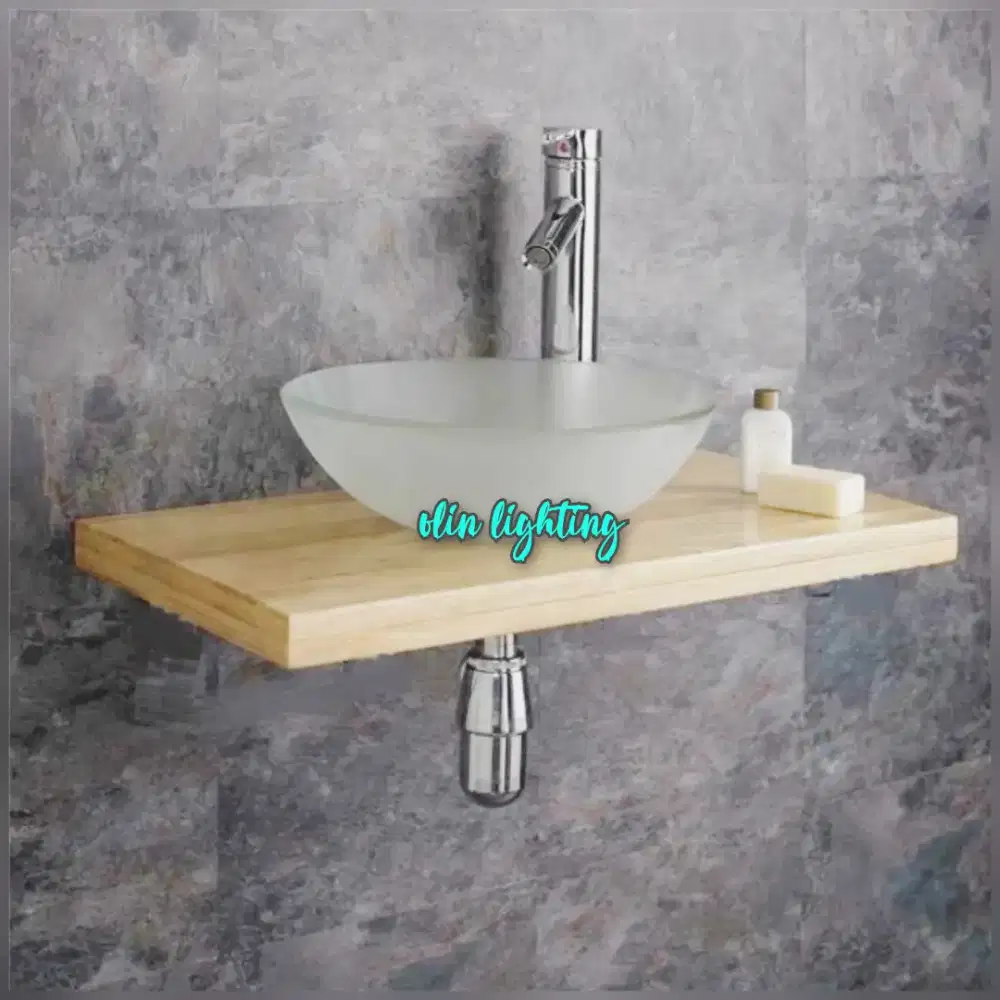 wastafel kaca kabinet