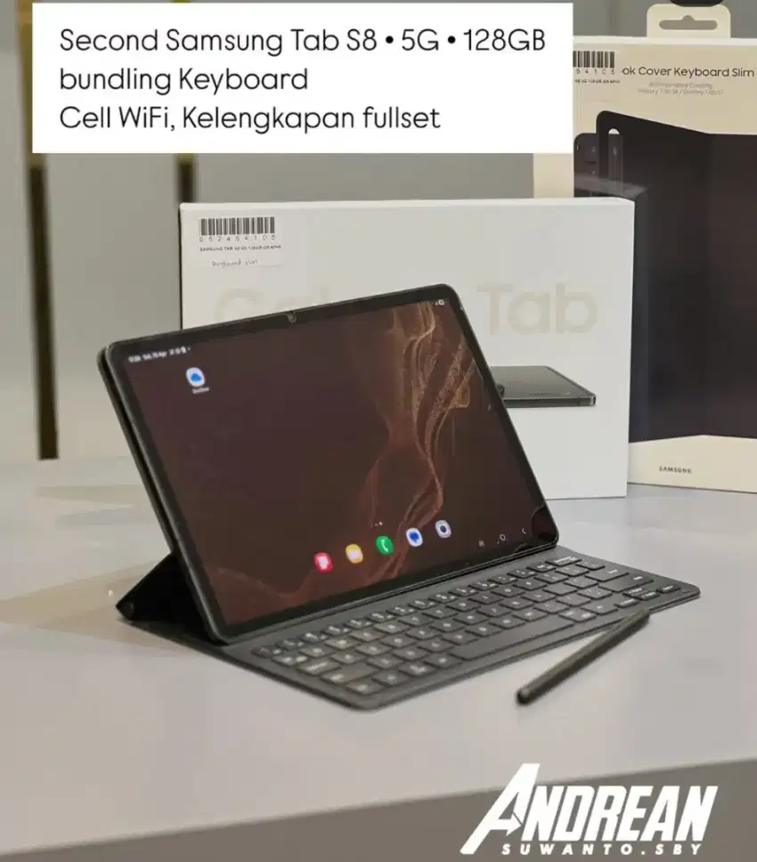 Samsung tab s8 5G dan keyboard